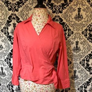 Rafaela Coral Wrap Blouse